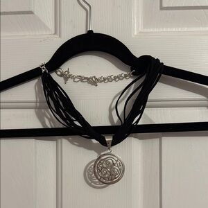 SILPADA Black Cord Necklace With Large Celtic Sterling Silver Pendant